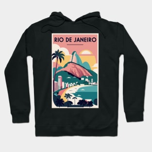 A Vintage Travel Art of Rio de Janeiro - Brazil Hoodie